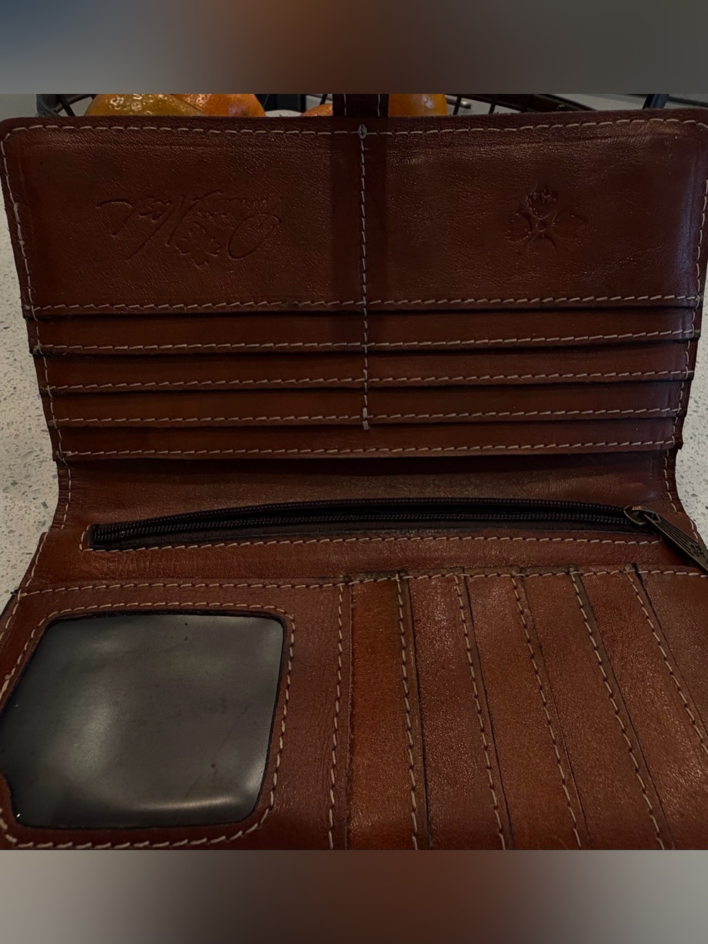 Patricia Nash brown leather wallet EUC - Picture 2 of 7